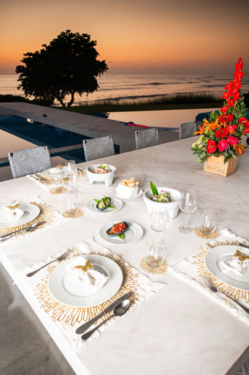 Sunset dinner table