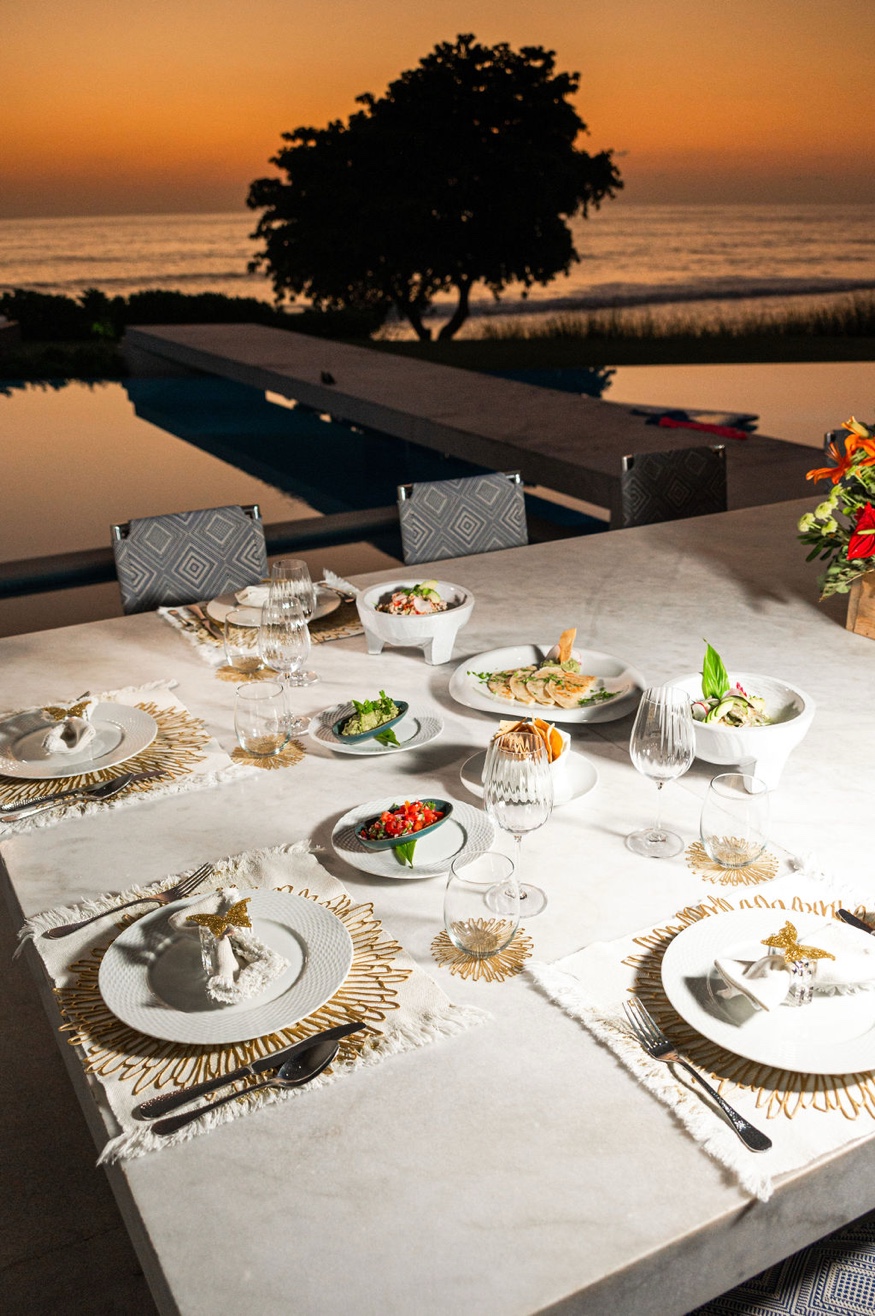 Sunset dinner on the terrace