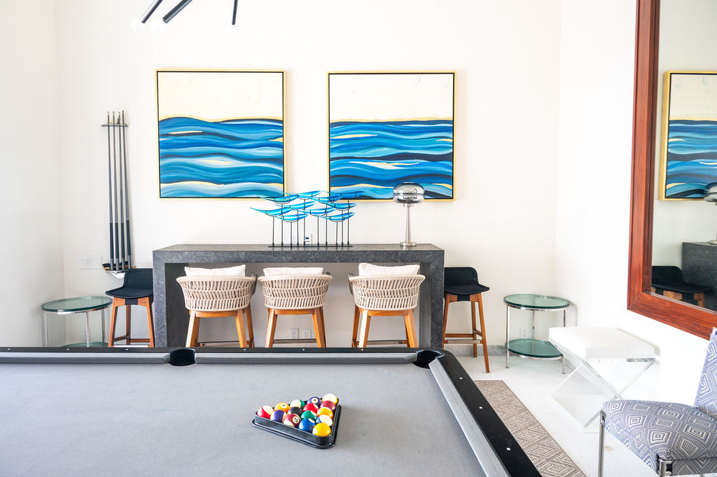 Oceanfront firepit on the lawn