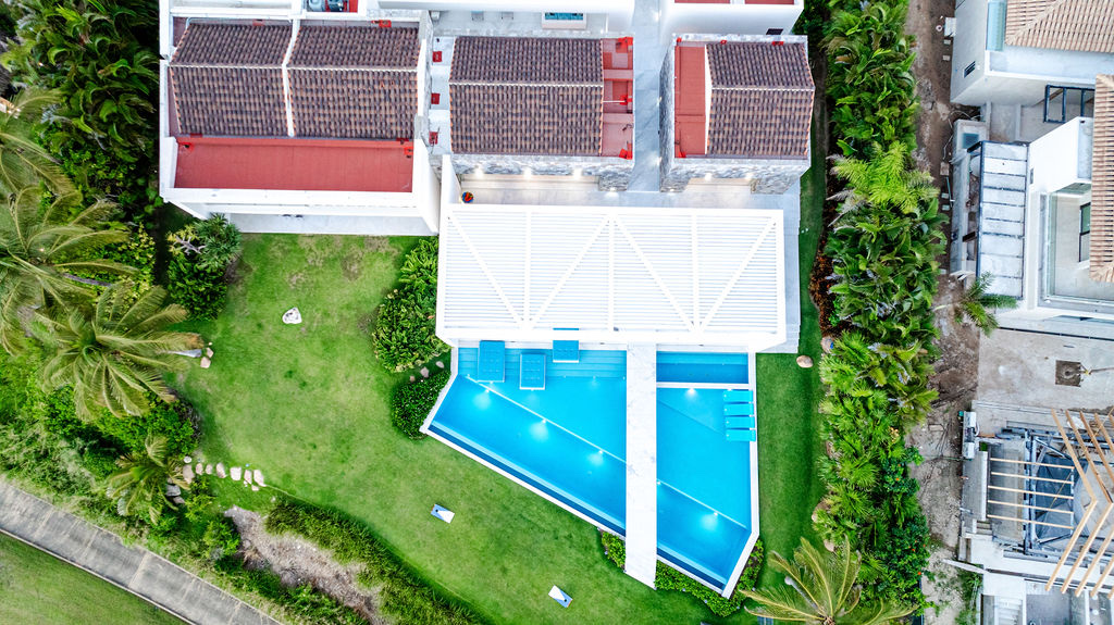 Interior bar with ocean view